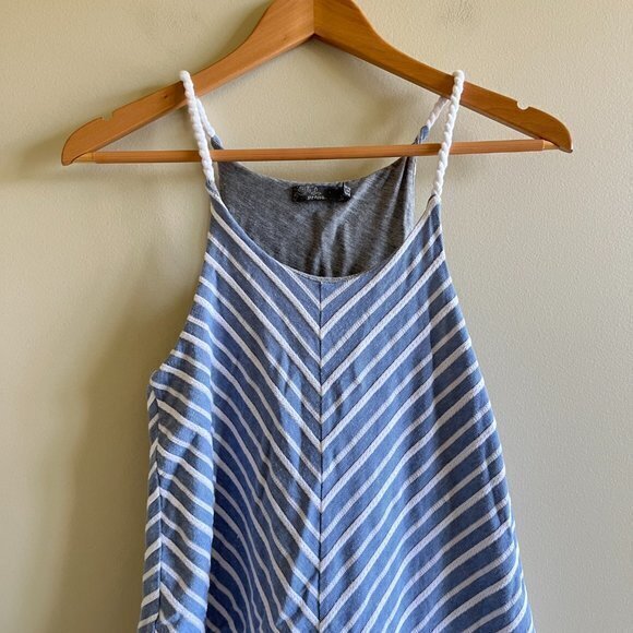 Prana Womens Blue White Stripe Seacoast Organic‎ Cotton Swing Dress Small - Picture 3 of 6